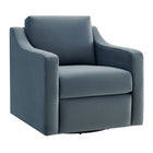 Modway Liora Performance Velvet Armchair - Cadet Blue-Stain-Resistant Performance Velvet