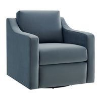 Modway Liora Performance Velvet Armchair - Cadet Blue-Stain-Resistant Performance Velvet