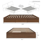 Nexera 3-Drawer Storage Bed Frame - Queen Size - Walnut-8