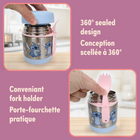 Danawares Disney Stitch Insulated Food Container with Spork - 300 ml -Easy to Clean: Smooth, non-stick interior makes cleaning quick and hassle-free