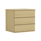 Manhattan Comfort Molly 26" Modern Nightstand 2-Piece Set - Natural Oak-Pedestal Base For Easy Cleaning and a Modern Touch
