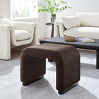 Modway Koda Performance Velvet Waterfall Stool - Black/Chocolate Brown-Metal Base