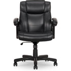 Staples Bonded Leather Task Chair - Black-Padded back and seat covered in bonded leather for durability and comfort