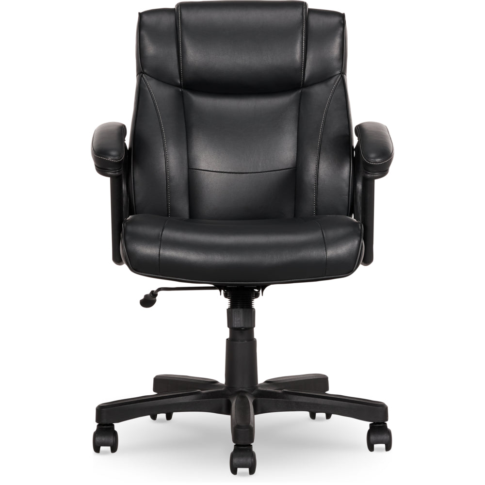 Staples Bonded Leather Task Chair Black - Main Image