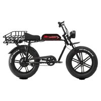 GoTyger Convertible Cargo & 2-Passenger Electric Bike-Removable cargo frame lets you switch from carrying gear to carrying a passenger instantly