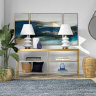 Hudson&Canal Alexis 64"W Console Table - Brass-Clean with a soft, dry cloth and no harsh chemicals or abrasive cleaning materials