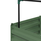 Outsunny Raised Garden Bed with 74" H Tomato Trellis - 24" L x 24" W - Green-Keeps weeds away and provides good drainage with an open bottom 