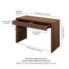 Hudson&Canal Pembroke Rectangular Desk - 48" W - Satin Walnut-Features easy assembly