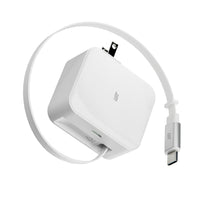 LBT Ultra Fast 45W PD Wall Charger with Retractable Cable-45W Ultra Fast Charging