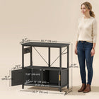 PawHut 20-29 Gallon Fish Tank Stand Aquarium Stand 330 LBS Capacity Black-Double layer design holds extra equipment below main aquarium
