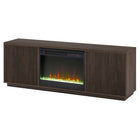 Hudson&Canal Hanson TV Stand with 26" Crystal Fireplace for TV's up to 75" - Alder Brown-Fireplace insert features 4777 BTUs (heat coverage for 400 sq. feet), sleep timer, and automatic temperature cut-off for safety