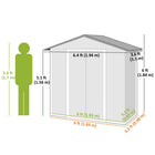 Outsunny Metal Garden Shed - 6.5' x 4' - Dark Grey-Four vents ensure aeration inside
