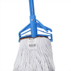 Globe Commercial Syn-Pro Synthetic Wet Mop - Narrow Band - 20 oz - Cut End - White-4 lines of stitching in band