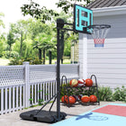 Soozier Fully Adjustable Basketball Hoop Outdoor-Shatterproof backboard, anti-collision rounded edges enhance safety