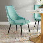 Modway Adorn Tufted Performance Velvet Dining Side Chair - Mint-Durable Stain-Resistant Fabric