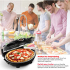 Granitestone Piezano Indoor Pizza Oven with Ceramic Pizza Stone - Black -Once your pizza is prepped, place it on the stone surface, set the temperature, and watch it cook, thin crust pies fully bake in under 6 minutes