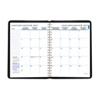 Staples 2027 Monthly Planner - 8-3/4" H x 6-7/8" W - Black - Bilingual-One month per two-page spread with past, present and future month reference and block format with notes section on left side