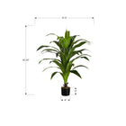 Monarch Specialties 47" Artificial Indoor Dracaena Tree - Floor - Black Pot-This easy-care faux potted plant is made from the highest quality materials and requires no maintenance or watering, for a sustainable, environmentally friendly, decorative accent that will last a lifetime