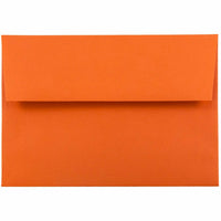 JAM Paper A6 Coloured Invitation Envelopes - 4.75 x 6.5 - Orange Recycled - 50 Pack-Our envelopes are made from 30% recycled 24 lb paper and feature a straight flap gum closure with a smooth finish