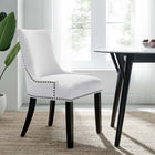 Modway Marquis Fabric Dining Chair - White-Fine Polyester Fabric Upholstery