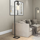 Hudson&Canal Malva 67.75" Tall Floor Lamp with Glass Shade - Blackened Bronze/Seeded-Clean with a soft, dry cloth and no harsh chemicals or abrasive cleaning materials
