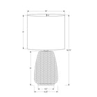 Monarch Specialties 19" H Contemporary Table Lamp - Grey Ceramic / Ivory / Cream Shade-Attached with a 6ft transparent cord, this lamp holds a single bulb (not included) for a maximum output of 60W/120V to instantly illuminate a room