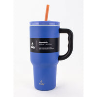 Sully Double Wall Stainless Steel Tumbler with Straw - 1020mL - Blue-Double walled