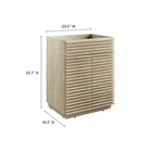 Modway Render 24" Faux Travertine Bathroom Vanity Cabinet - Travertine-Adjustable Storage Shelf