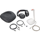 HP Poly Voyager Surround 85 Wireless Noise Cancelling Stereo Bluetooth Headset - Teams-Experience long-lasting comfort while you focus on work. You'll forget you're wearing a headset with the sleek carbon fiber design, ultra-soft ear cups, and adjustable headband for a weightless fit.