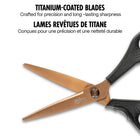 Hilroy  8.3" Titanium Scissors with Comfort-Grip Handles - Bronze Blades-7