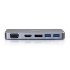C2G USB-C 7-in-1 Dual Display MST Docking Station-60W USB-C power supply to support connected displays and devices