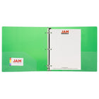 JAM Paper Plastic 3 Ring Binder, 2", Green, 2 Pack-2/pack