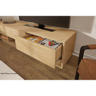 Nexera Rustik 72" TV Stand With 3-Drawers - Golden Maple-Top quality melamine finish, which is scratch, stain and water-resistant for your every day purpose