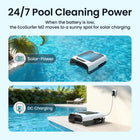 Aiper EcoSurfer M2 Solar-Powered Automatic Robotic Pool Skimmer with APP Support, Smart Obstacle Avoidance-150μm DebrisGuard  ultra-fine filter prevents debris leakage