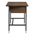 Modway Nexus 47" Office Desk - Black Walnut-Full-Extension Storage Drawers