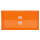 JAM Paper #10 Plastic Envelopes with Button and String Tie Closure, 5.25 x 10, Orange Poly, 108 Pack (921B1ORB)-Material: plastic