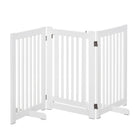 PawHut Free Standing Wooden Foldable Gate Barrier-Multifunctional design, can work as a pet gate or room divider 