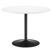 Modway Amuse 40" Dining Table - Black White-Modern Dining Table