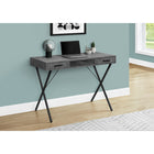 Monarch Specialties 7795 42" Computer Desk - Grey Stone-Look/Black Metal-Solid construction providing a rich, full look in the home office space of your small home, apartment or condo