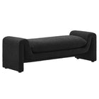 Modway Waverly Boucle Fabric Bench - Black-Unique Modern Bench