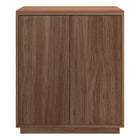 Hudson&Canal Alston 28"W Accent Cabinet - Satin Walnut-Features two swing-out doors and an adjustable center shelf