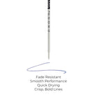 A.T. Cross 8511 Ballpoint Pen Refill - Medium - Blue Ink-Medium 0.7 mm ballpoint produces crisp, bold lines for excellent visibility