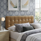 Modway Lily Vegan Leather King Size Headboard - Toast-Biscuit Tufted Design