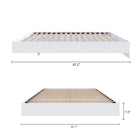 Nexera Platform Bed Frame - Queen Size - White-7