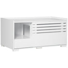 PawHut Cat Hidden Litter Box Enclosure - White-Combines a cat house and storage space, creating an organized living area