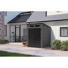 Suncast Modernist Storage Shed - 6' x 5' - Peppercorn/Black-Roof is capable of holding a snow load of up to 30 lbs per sq ft.