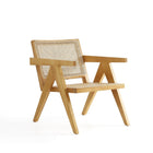 Manhattan Comfort Hamlet 22.64" Industry Chic Accent Chair - Nature - 2 Pack-Seat Made from Natural Cane