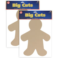 Hygloss Multicultural Colors People Shape Card Stock Cut-Outs - 16" Me Kid - 2 Packs of 24-Celebrate diversity with these multicultural kid shapes