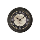 Monarch Specialties Clocks 16" Round Wall Clock - Antique Brown -A stylishly charming 16" round wall clock in antique brown finish with a transitional design to elevate any home decor