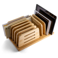 Officemate Bamboo File Sorter - Large - Natural Wood Grain-Modern and simplistic design. 9 different filing compartments